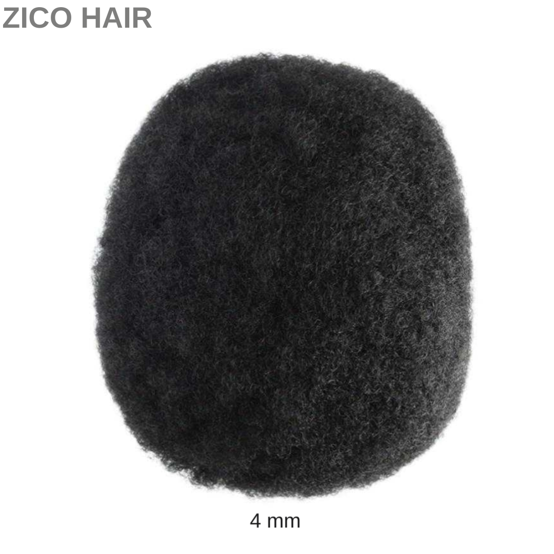 Zico Hair Afro French Lace Men Toupee 4mm curls 6mm curls 8mm wave 10mm wave 12mm wave