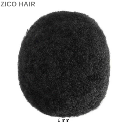 Zico Hair Afro French Lace Men Toupee 4mm curls 6mm curls 8mm wave 10mm wave 12mm wave
