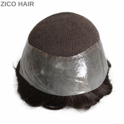 Zico Hair AUSTRALIA Toupee for Men 130% Human Hair Replacement System Clear Skin Around Invisable Hairline Mens Hair System