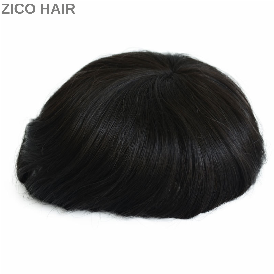 Zico Hair AUSTRALIA Toupee for Men 130% Human Hair Replacement System Clear Skin Around Invisable Hairline Mens Hair System