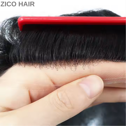 Zico Hair BIO 100% Human Hair Lace Front Invisible Hairline 0.10mm to 0.12mm Thin Polyskin Base Hair System