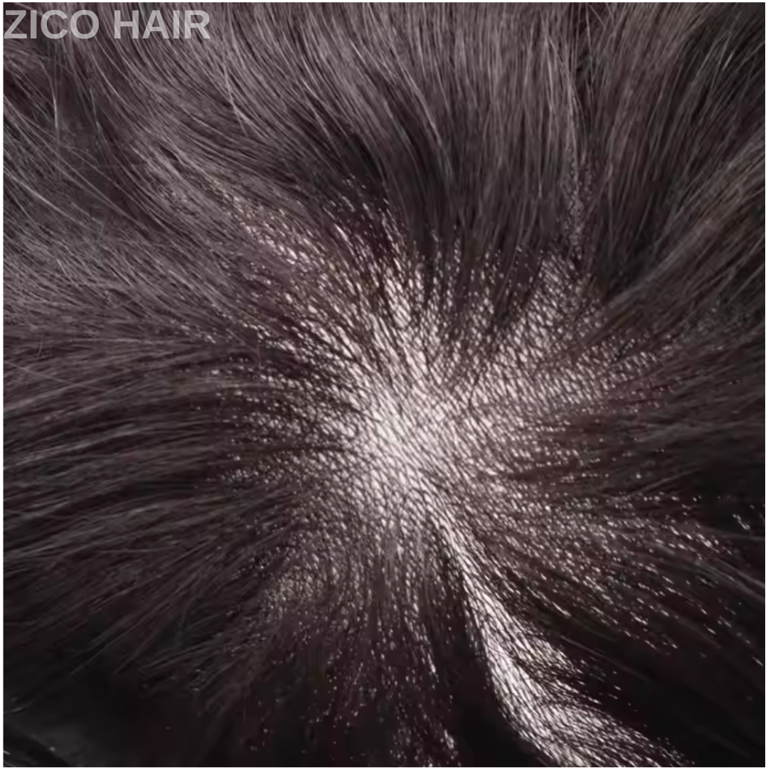 Zico Hair IH02V Invisible Hairline 0.02mm to 0.03mm Skin Base Hair Replacement with V-looped all over