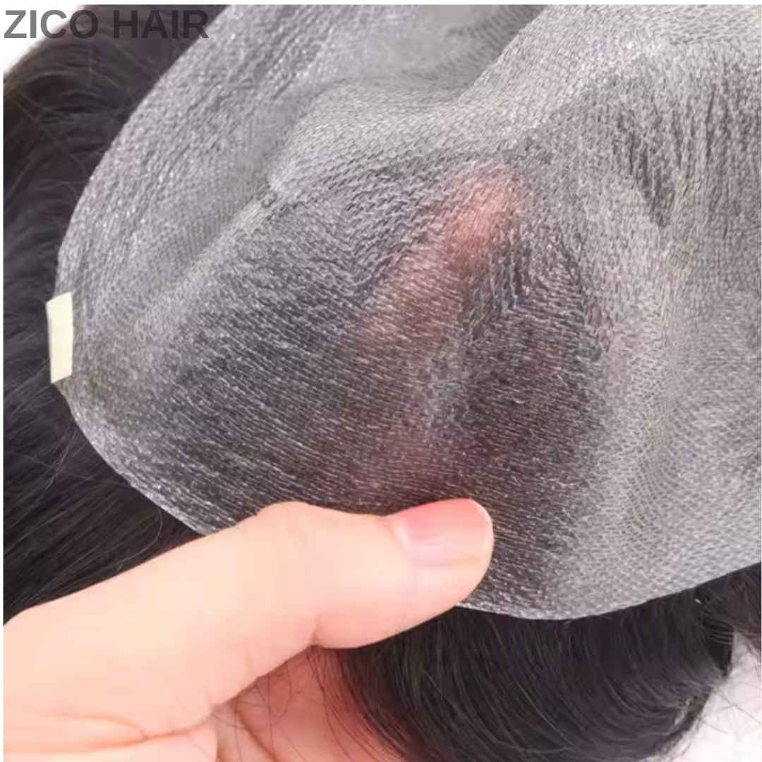 Zico Hair IH02V Invisible Hairline 0.02mm to 0.03mm Skin Base Hair Replacement with V-looped all over