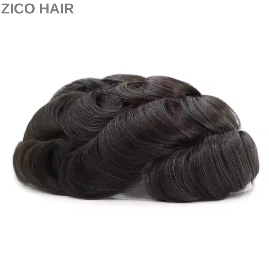 Zico Hair IH06S  Invisible Hairline 0.05mm to 0.06mm Knotted Thin Skin Base Hair System with 1/8 inches V-loop Front