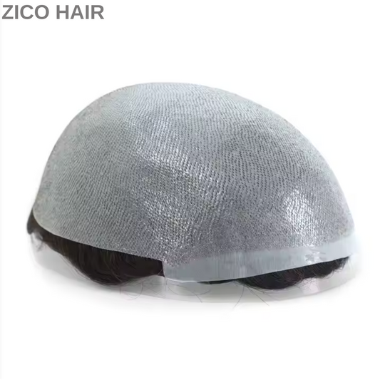 Zico Hair IH06S  Invisible Hairline 0.05mm to 0.06mm Knotted Thin Skin Base Hair System with 1/8 inches V-loop Front