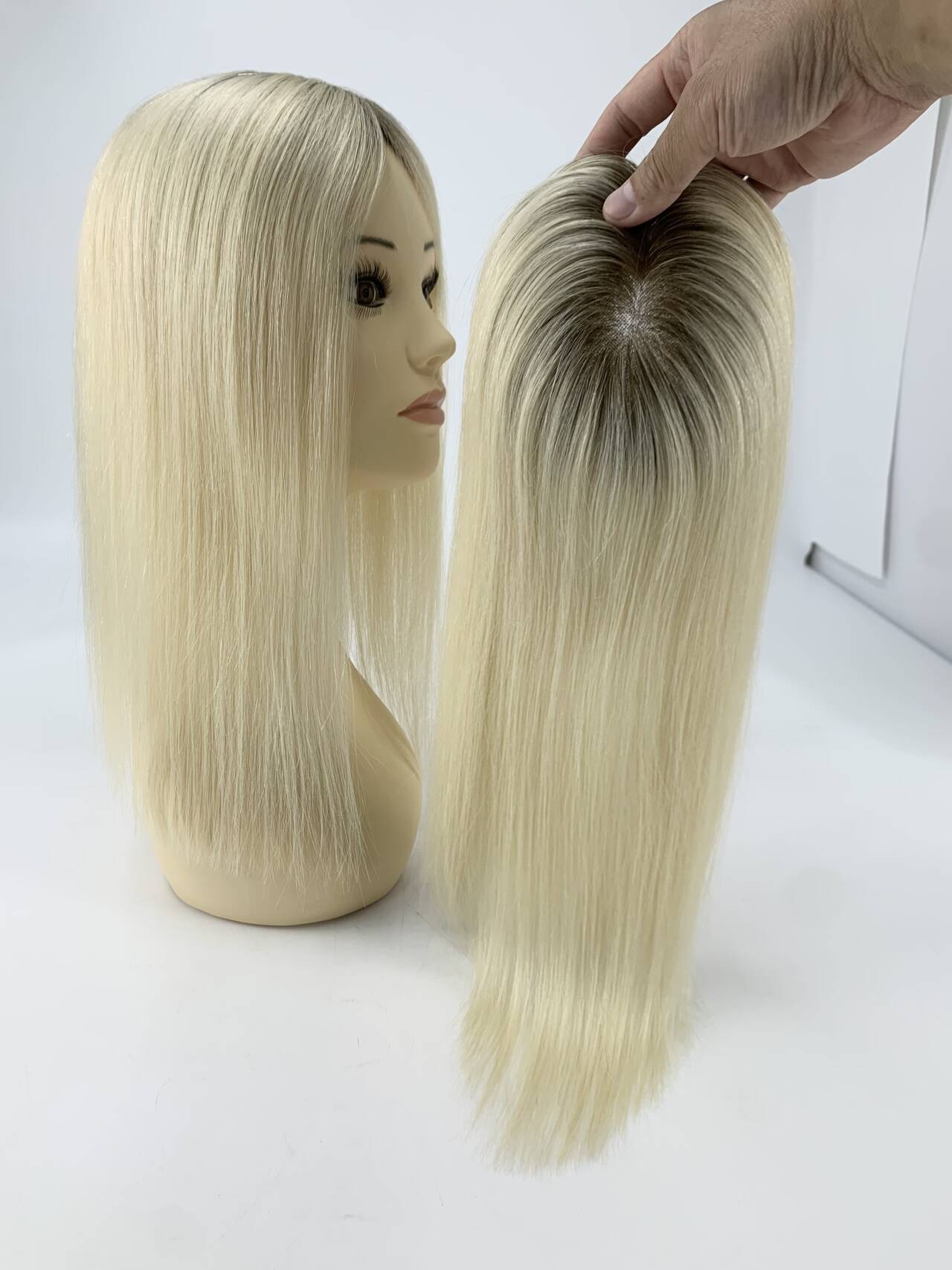 Zico Hair 5*5 inch Mono Top with PU Around Women Topper for Caucasians