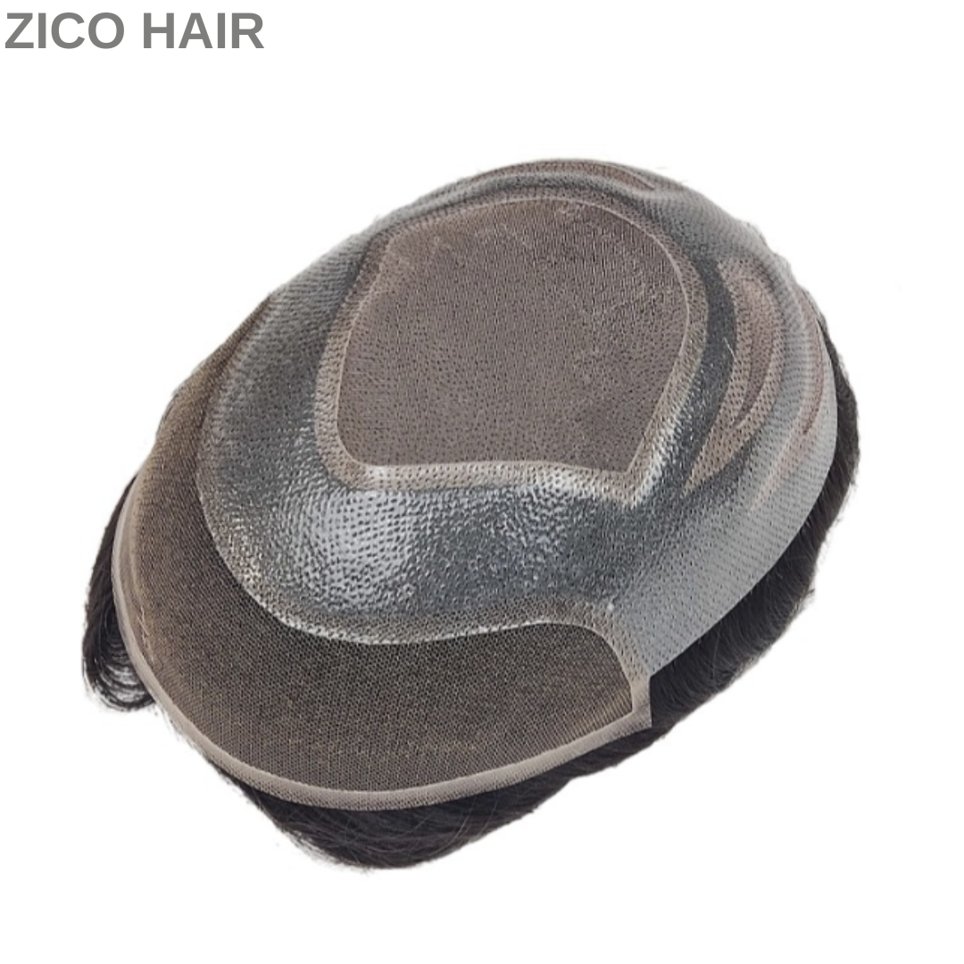 Zico Hair Versalite Duro Mono With Skin Gause Perimeter and 1" French Lace Front with Good Bleached Knots Hair System